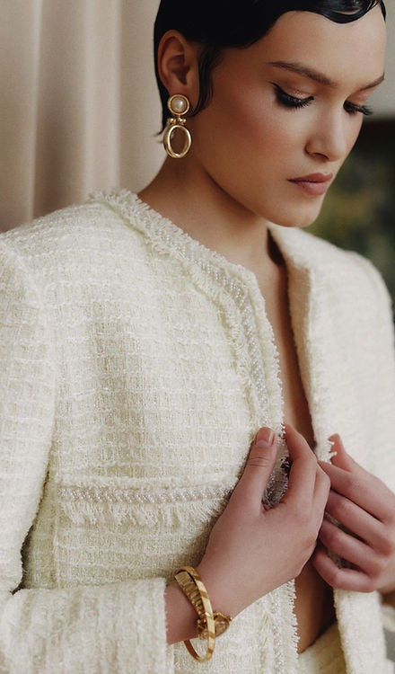 Boucle Ivory Cardigan