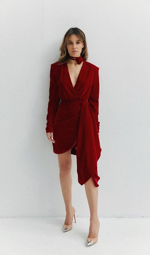 Red Velour Dress