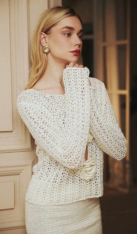 Crochet Sweater Roses