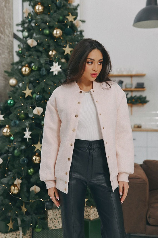 Tweed bomber jacket
