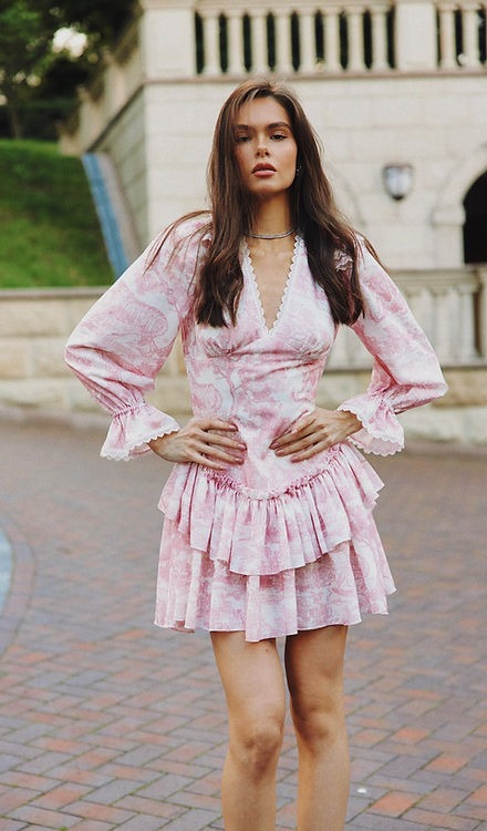 Floral Linen Lace Dress