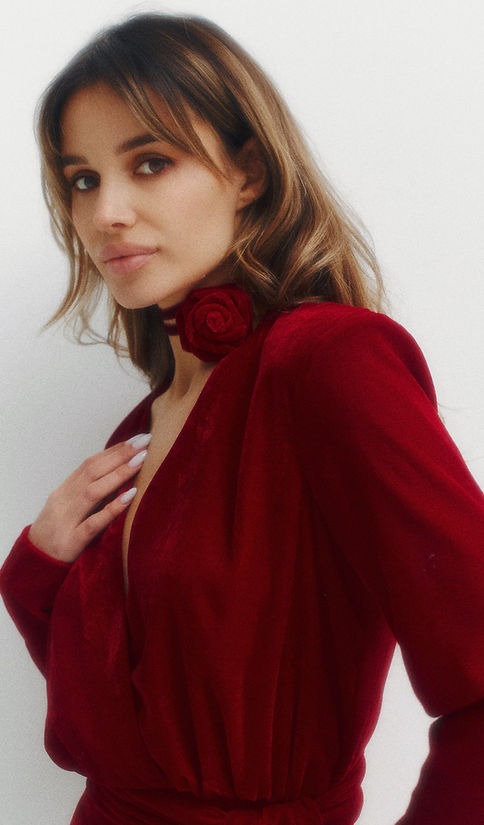 Red Velour Dress
