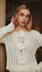 Crochet Sweater Roses